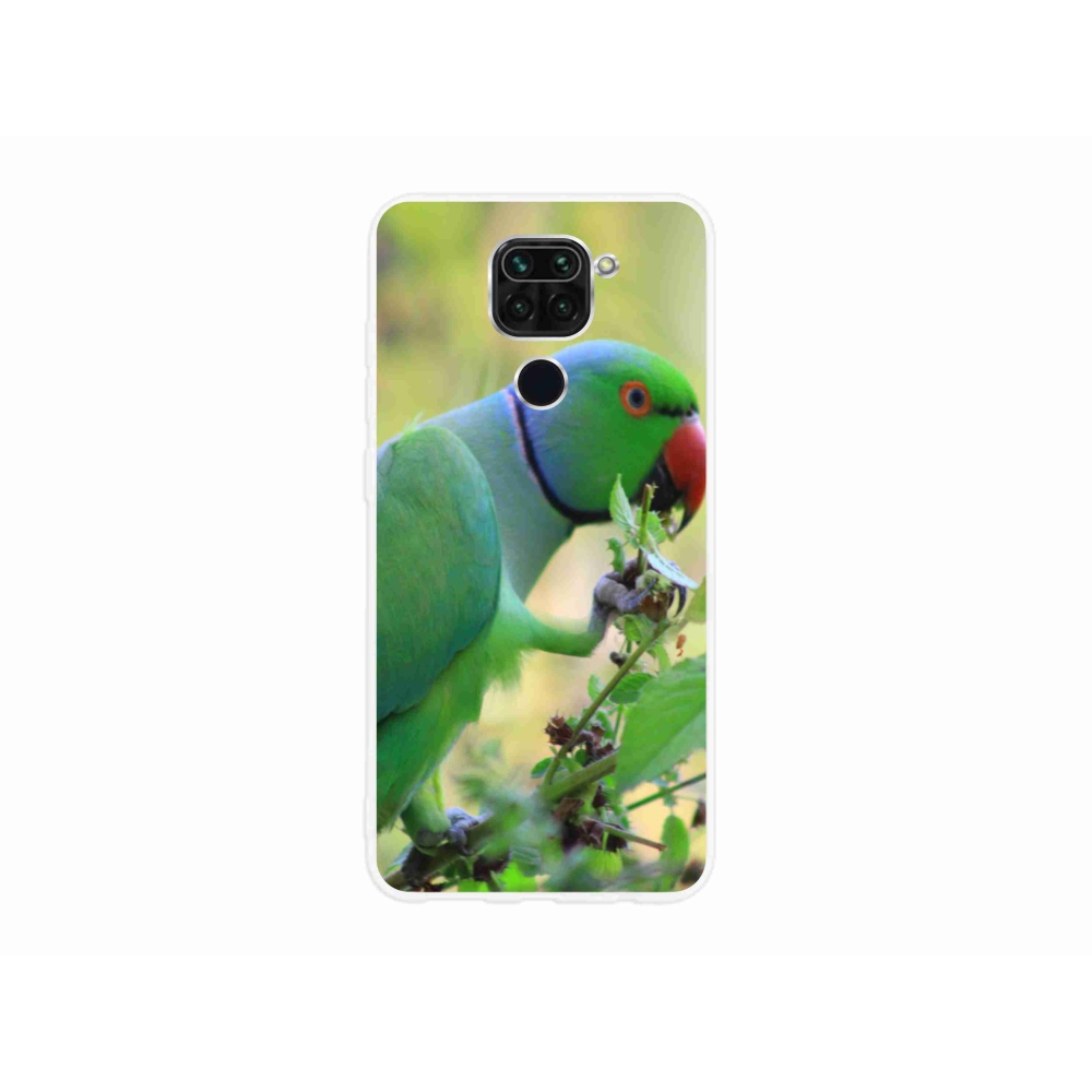 Gelový kryt mmCase na Xiaomi Redmi Note 9 - papoušek alexandr
