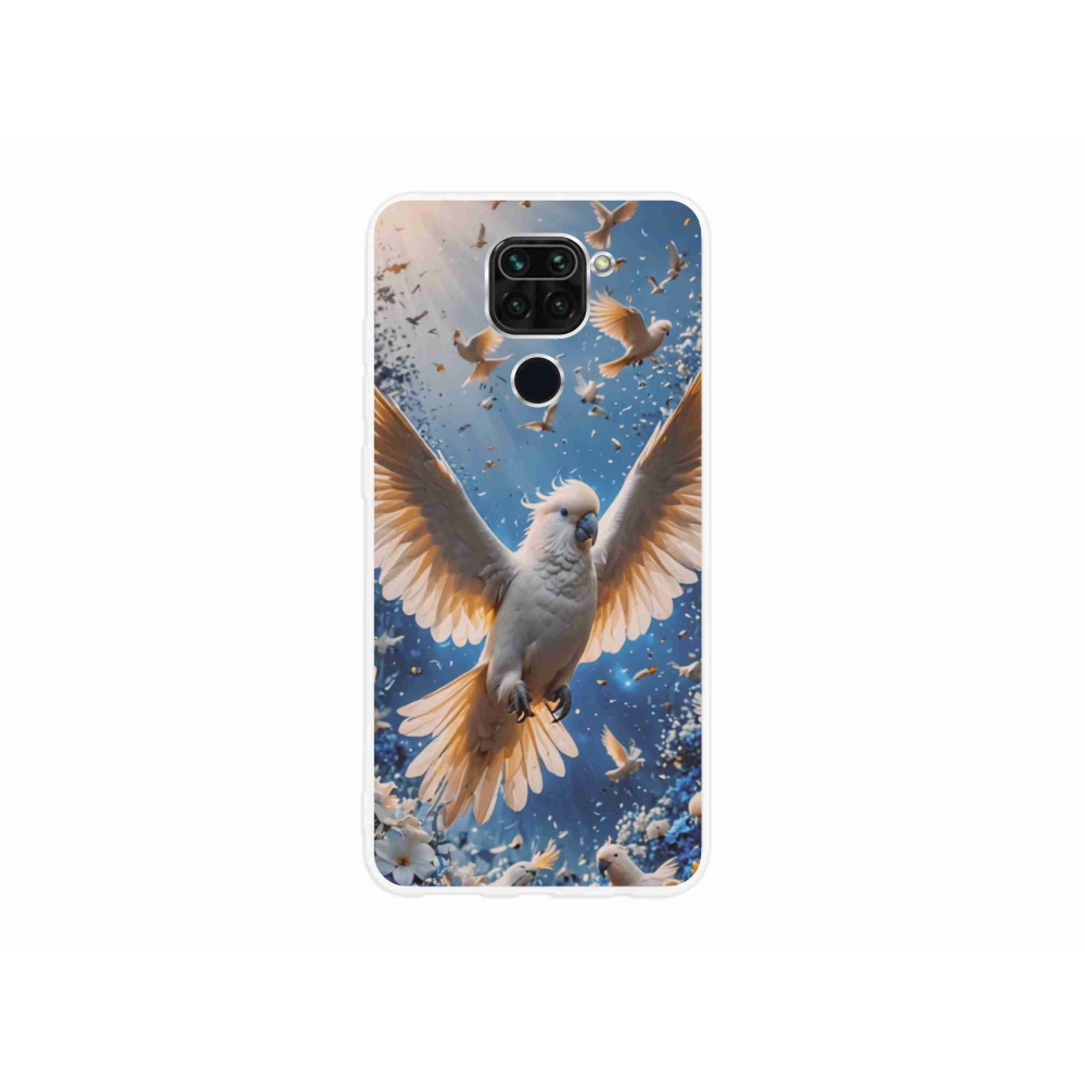 Gelový kryt mmCase na Xiaomi Redmi Note 9 - papoušek kakadu