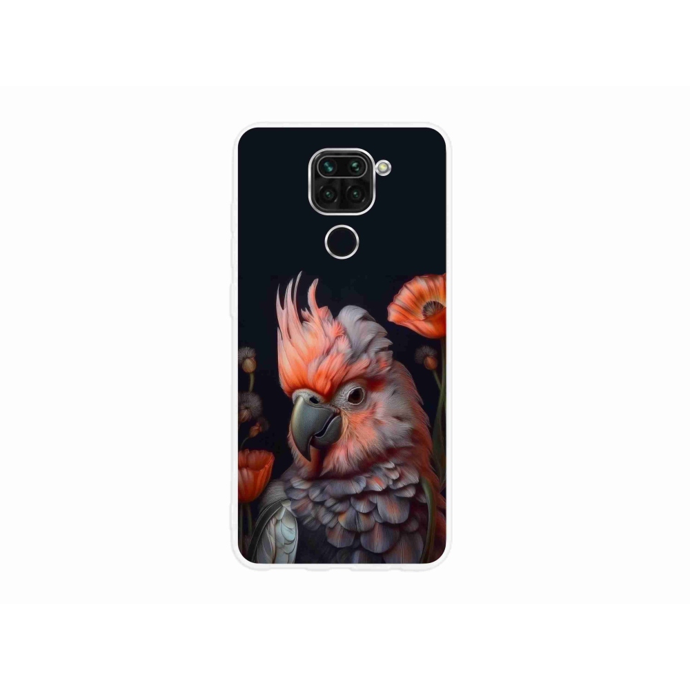 Gelový kryt mmCase na Xiaomi Redmi Note 9 - papoušek kakadu v barvách