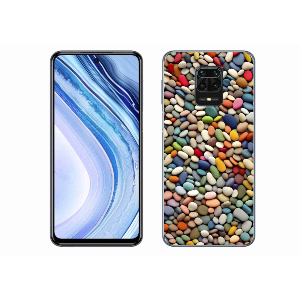 Gelový kryt mmCase na Xiaomi Redmi Note 9 Pro - barevné kamínky 2