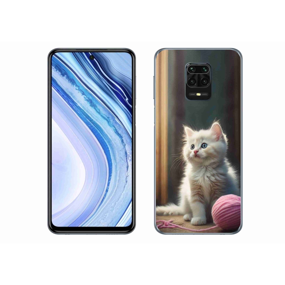 Gelový kryt mmCase na Xiaomi Redmi Note 9 Pro - bílé kotě 2