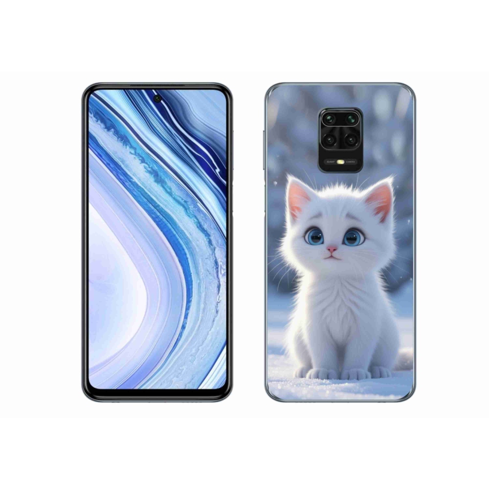 Gelový kryt mmCase na Xiaomi Redmi Note 9 Pro - bílé kotě 3