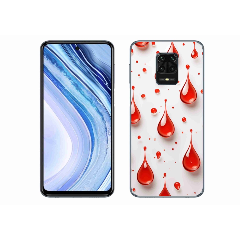 Gelový kryt mmCase na Xiaomi Redmi Note 9 Pro - červené kapky