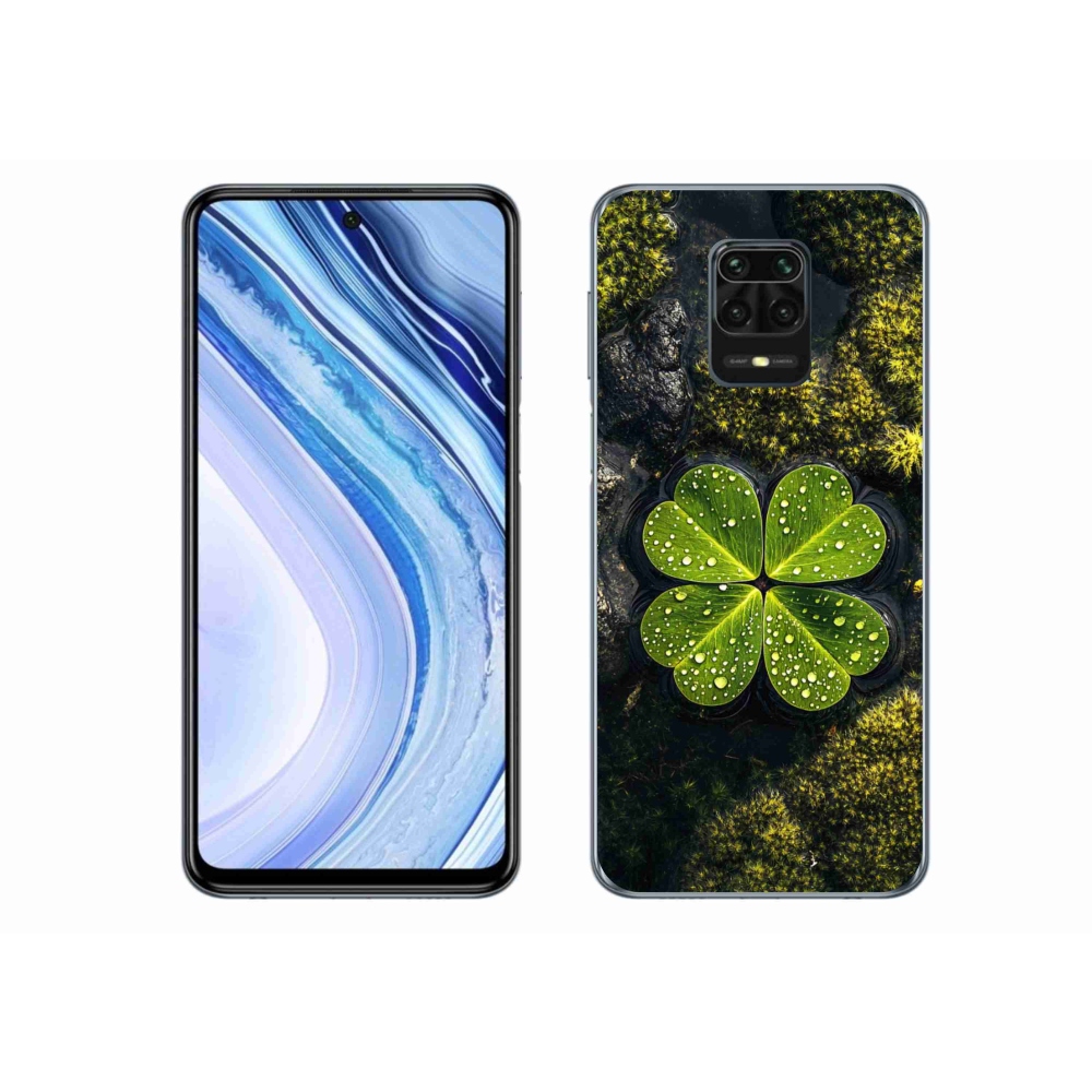 Gelový kryt mmCase na Xiaomi Redmi Note 9 Pro - čtyřlístek