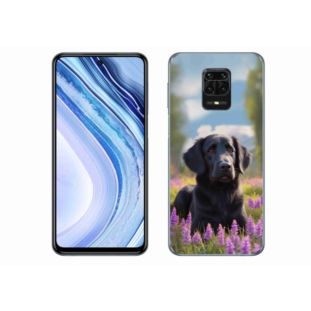 Gelový kryt mmCase na Xiaomi Redmi Note 9 Pro - elegantní černý retrívr