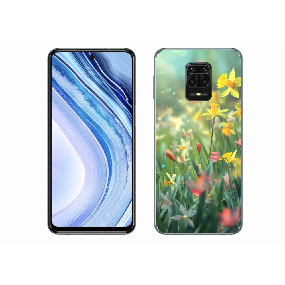 Gelový kryt mmCase na Xiaomi Redmi Note 9 Pro - jarní květy