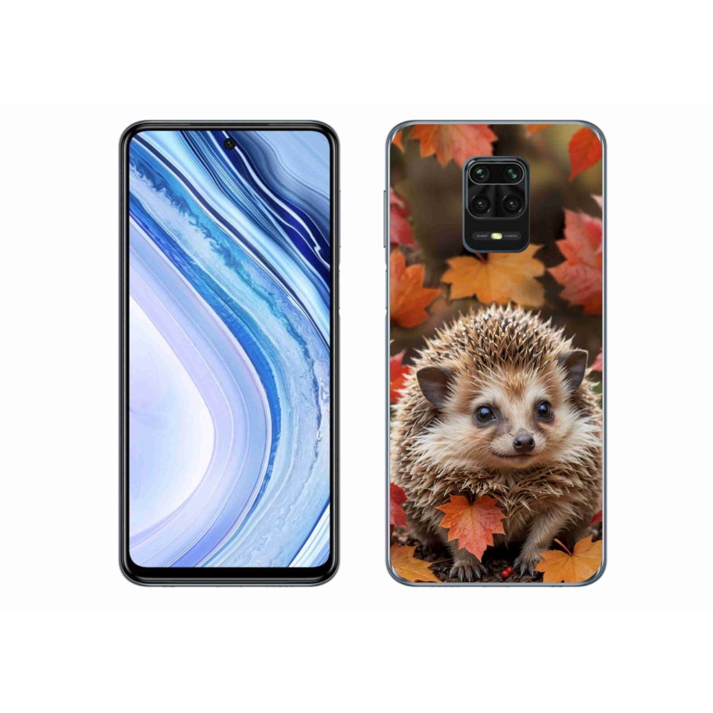 Gelový kryt mmCase na Xiaomi Redmi Note 9 Pro - ježek v listí