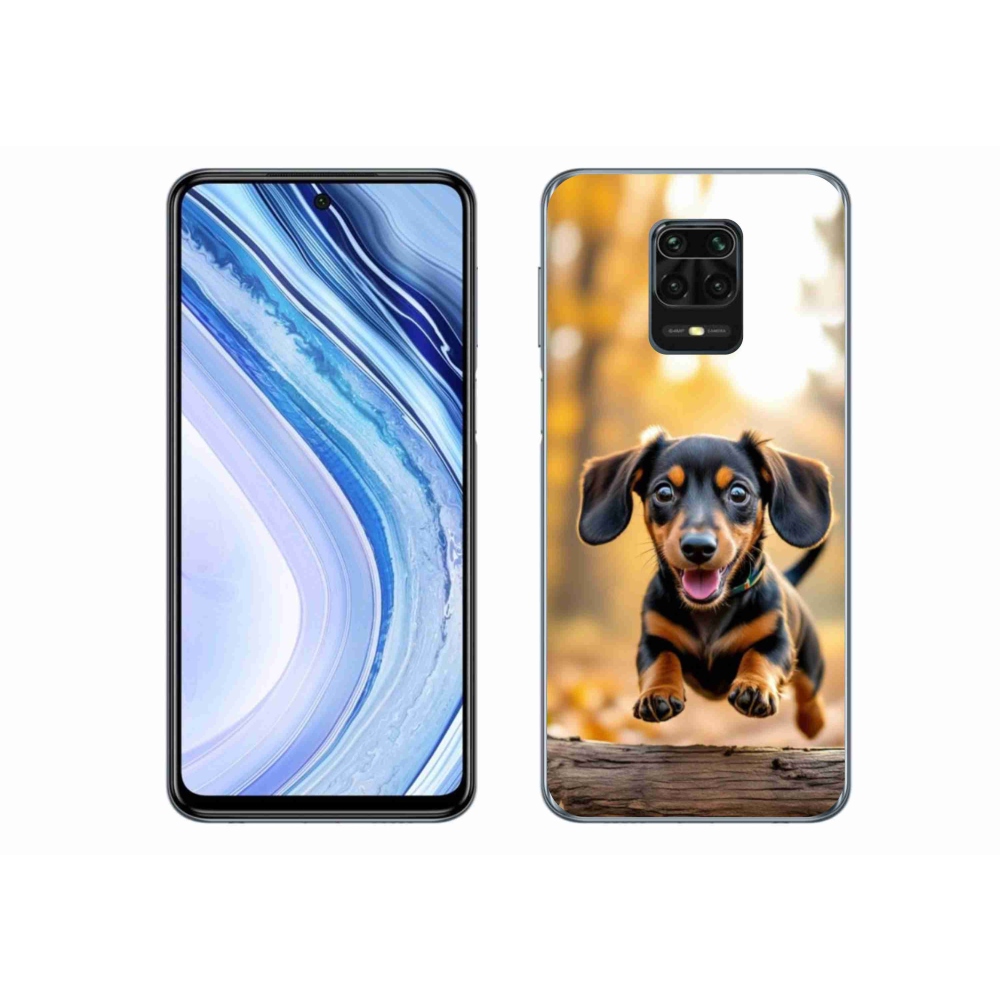 Gelový kryt mmCase na Xiaomi Redmi Note 9 Pro - jezevčík 2