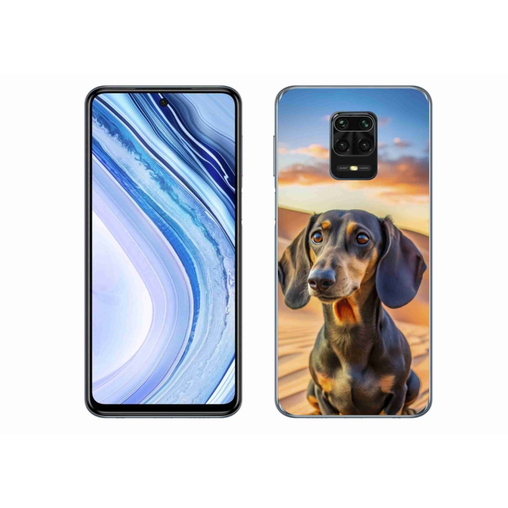 Gelový kryt mmCase na Xiaomi Redmi Note 9 Pro - jezevčík 3 