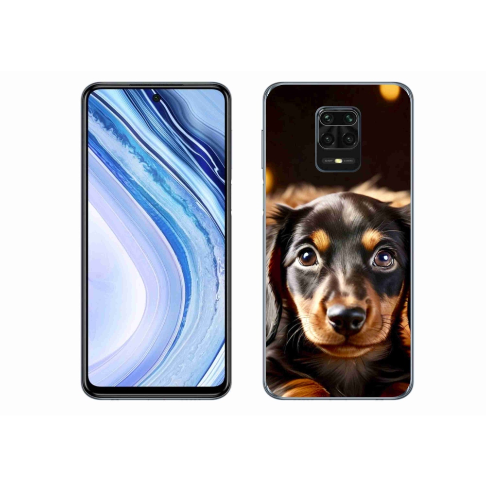 Gelový kryt mmCase na Xiaomi Redmi Note 9 Pro - jezevčík