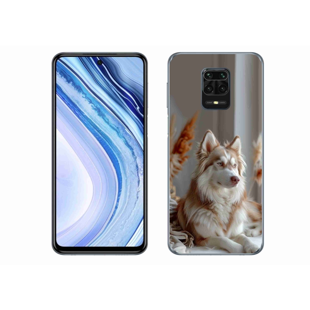 Gelový kryt mmCase na Xiaomi Redmi Note 9 Pro - klidný sibiřský husky