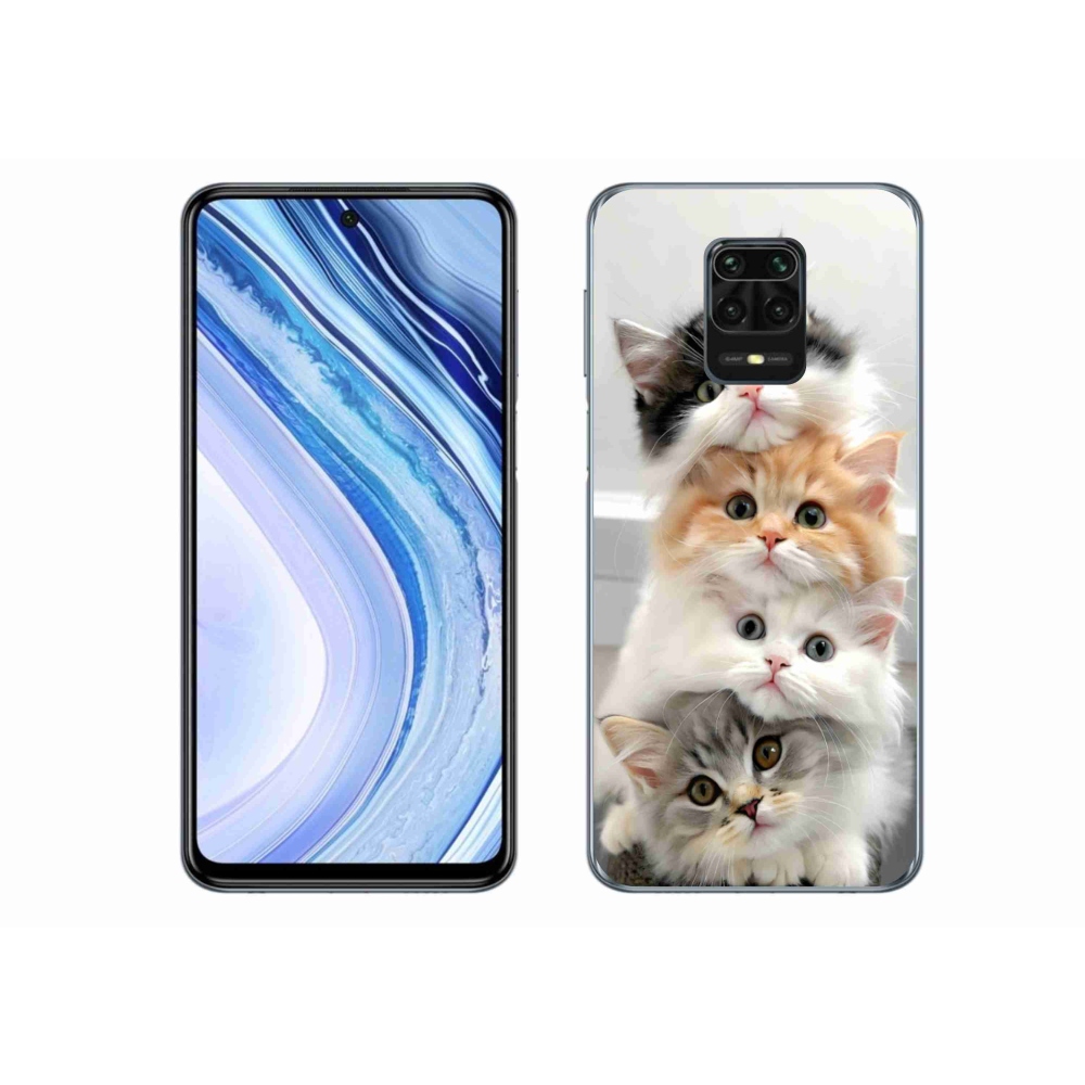 Gelový kryt mmCase na Xiaomi Redmi Note 9 Pro - kočičí parta