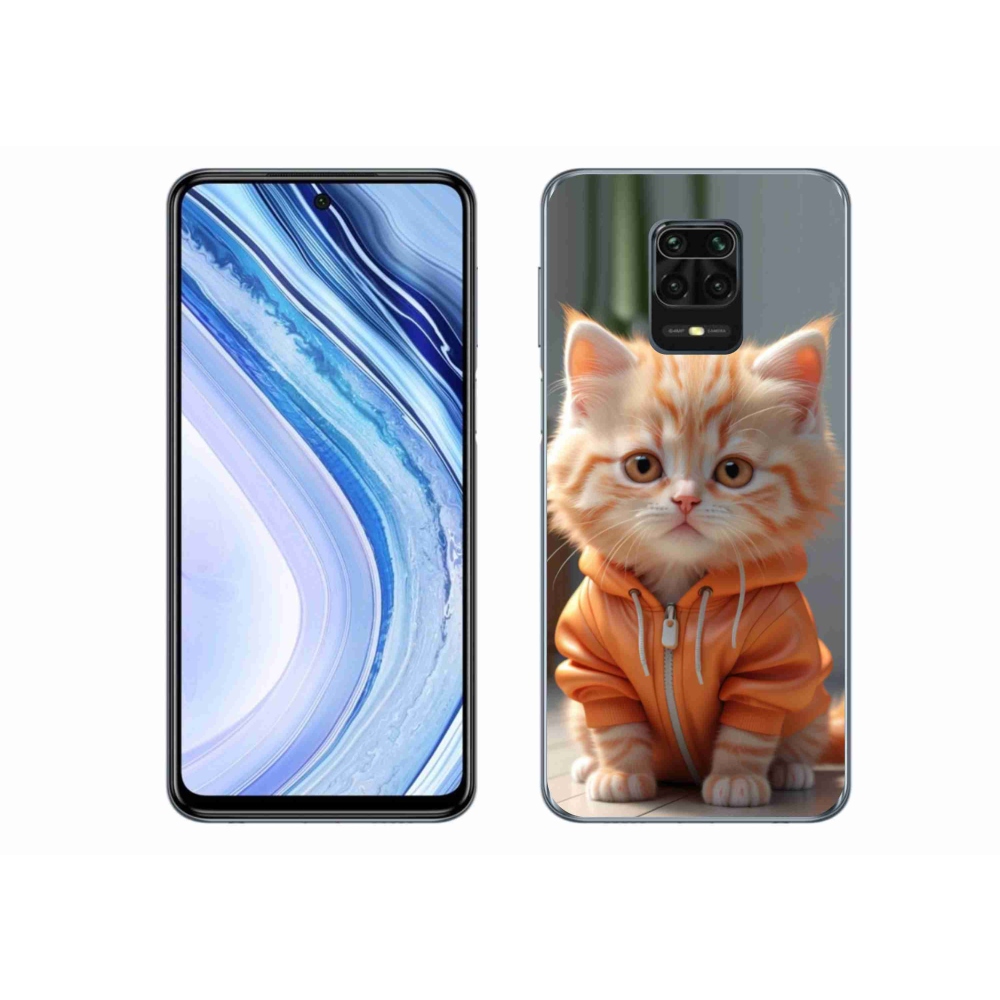 Gelový kryt mmCase na Xiaomi Redmi Note 9 Pro - kotě v mikině