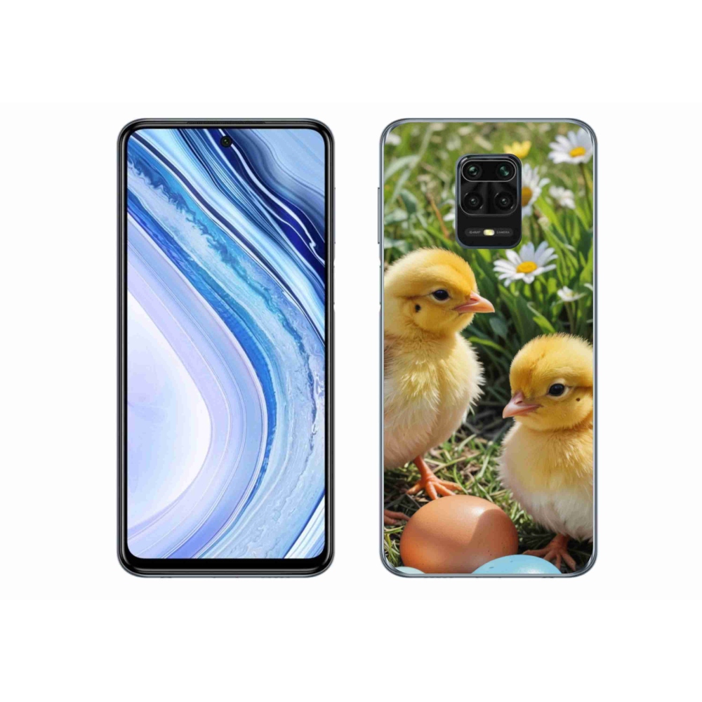 Gelový kryt mmCase na Xiaomi Redmi Note 9 Pro - kuřátka