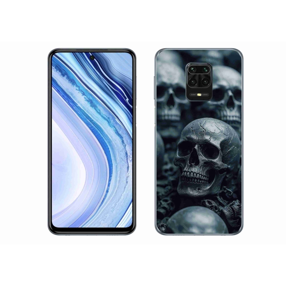 Gelový kryt mmCase na Xiaomi Redmi Note 9 Pro - lebka 2