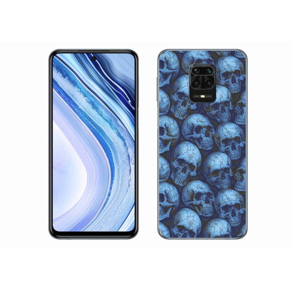 Gelový kryt mmCase na Xiaomi Redmi Note 9 Pro - lebky