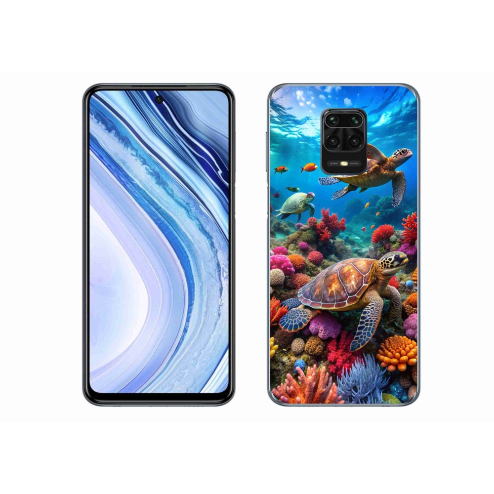 Gelový kryt mmCase na Xiaomi Redmi Note 9 Pro - mořský svět 2