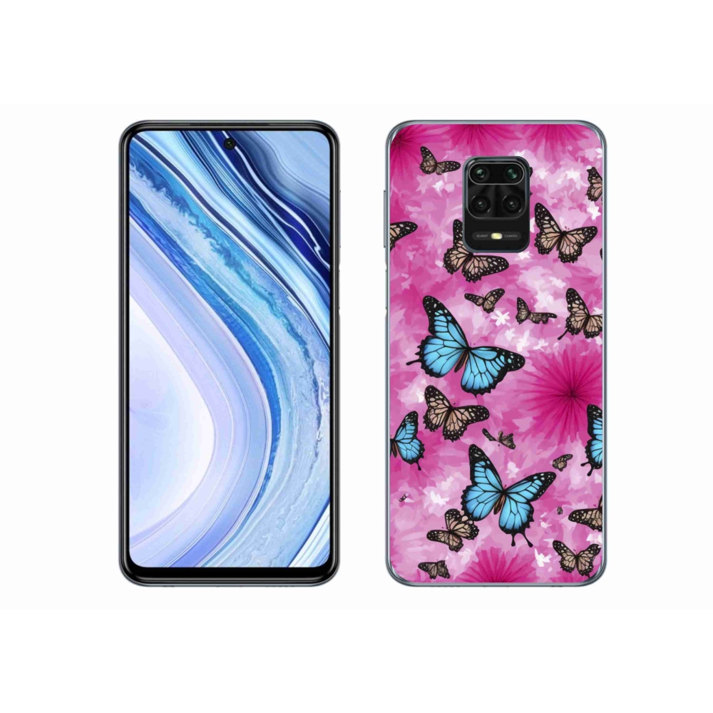 Gelový kryt mmCase na Xiaomi Redmi Note 9 Pro - motýlí zahrada
