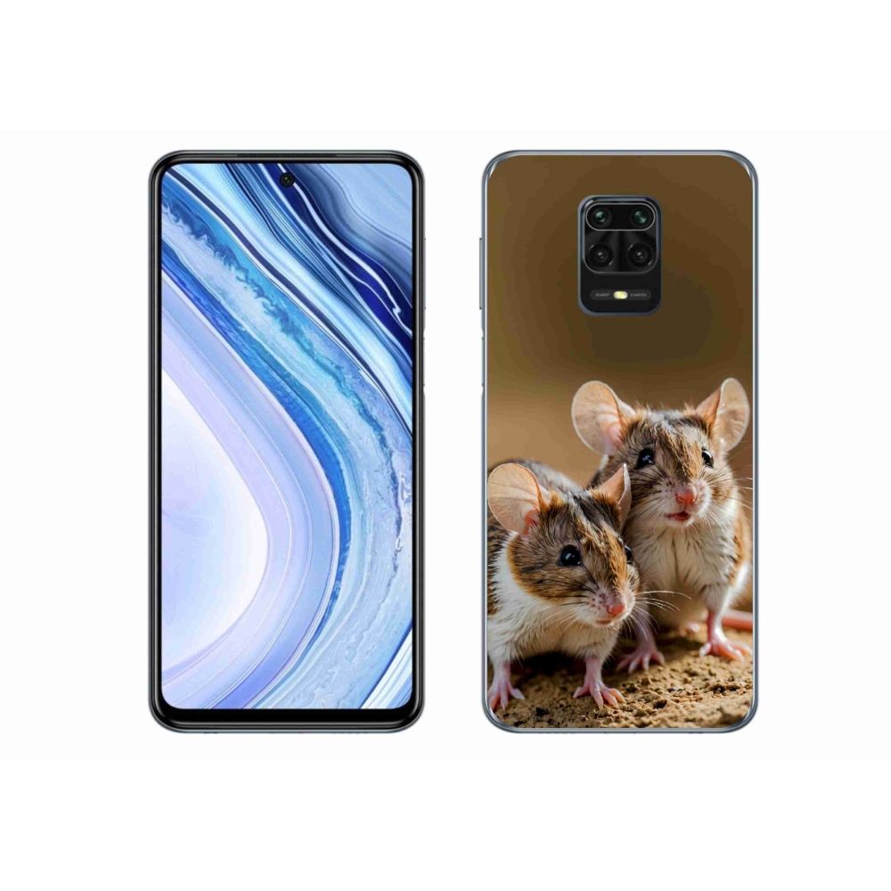 Gelový kryt mmCase na Xiaomi Redmi Note 9 Pro - myší duo