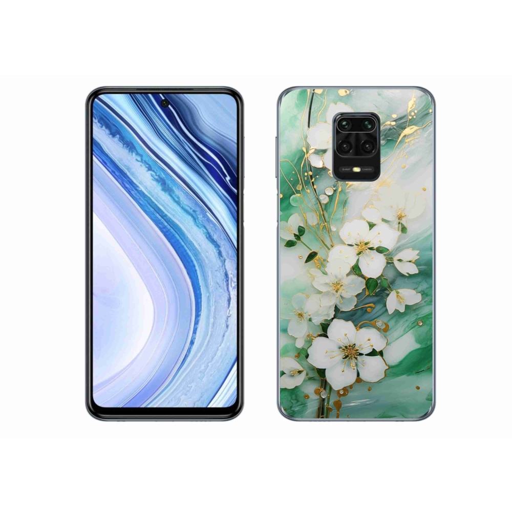 Gelový kryt mmCase na Xiaomi Redmi Note 9 Pro - něžné květy