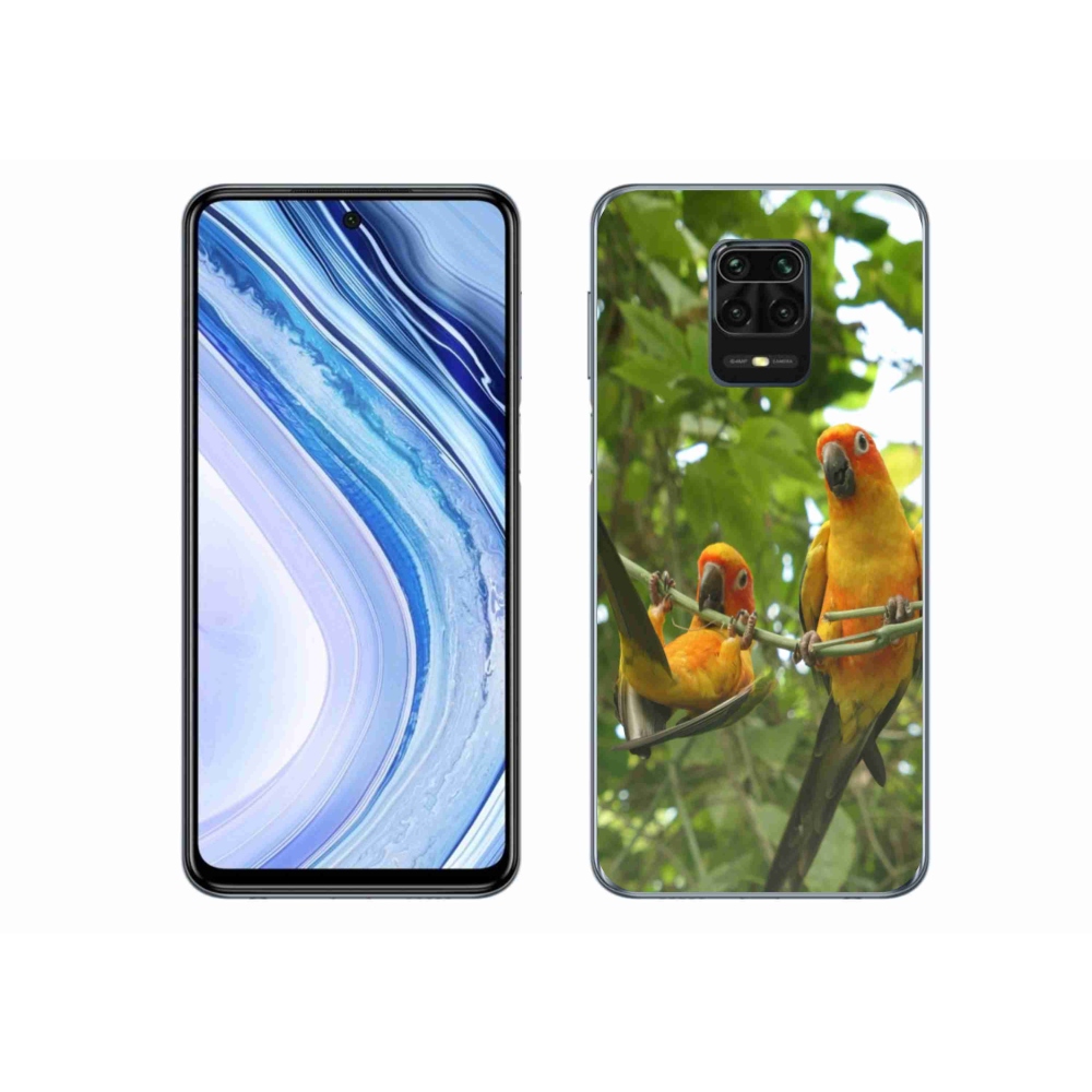 Gelový kryt mmCase na Xiaomi Redmi Note 9 Pro - papoušci aratingy