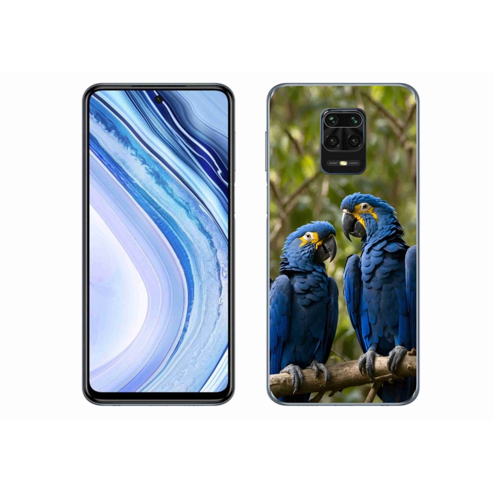 Gelový kryt mmCase na Xiaomi Redmi Note 9 Pro - papouščí duo