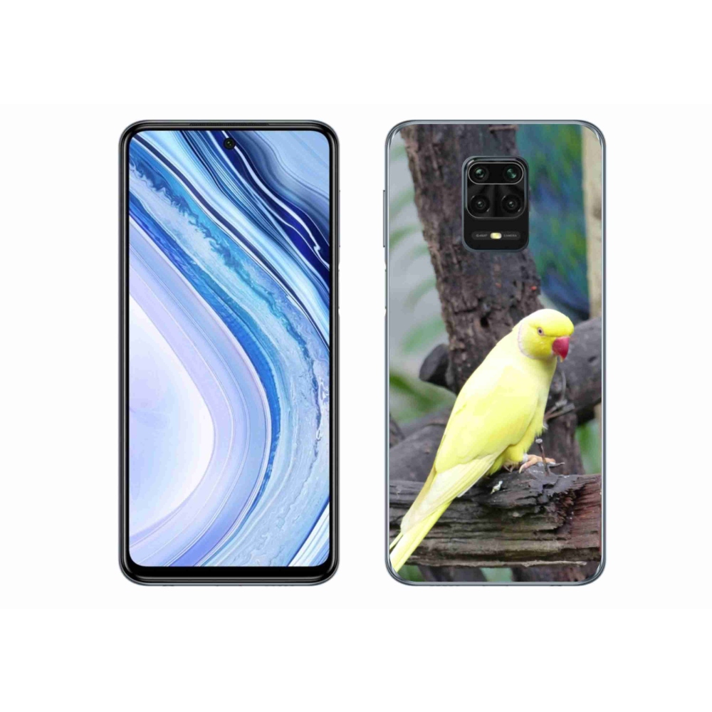 Gelový kryt mmCase na Xiaomi Redmi Note 9 Pro - papoušek alexandr žlutý