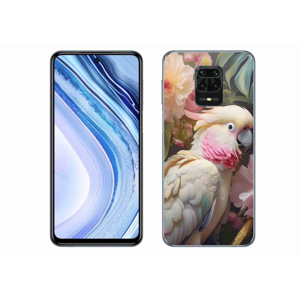 Gelový kryt mmCase na Xiaomi Redmi Note 9 Pro - papoušek kakadu růžový 2