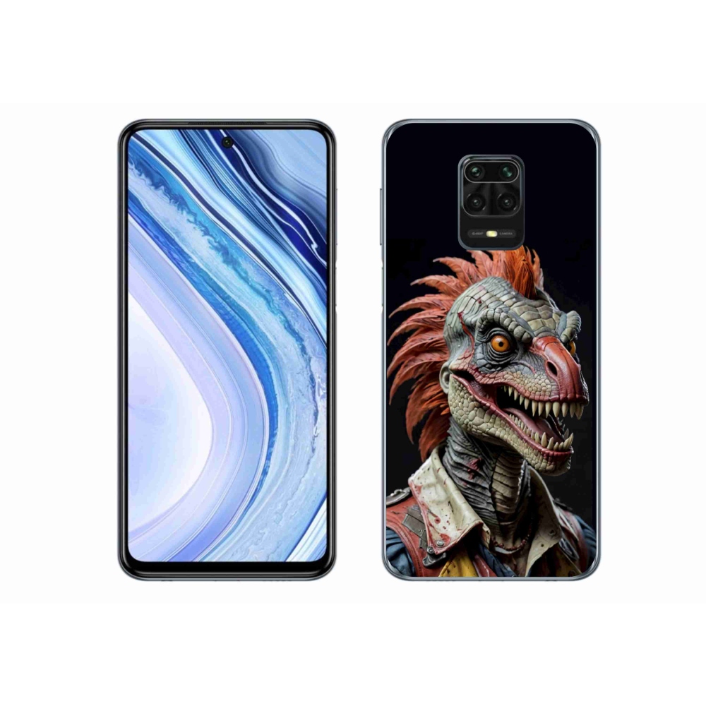Gelový kryt mmCase na Xiaomi Redmi Note 9 Pro - punk dinosaurus