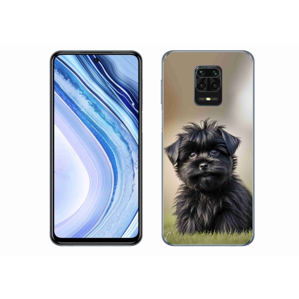 Gelový kryt mmCase na Xiaomi Redmi Note 9 Pro - roztomilý černý pejsek