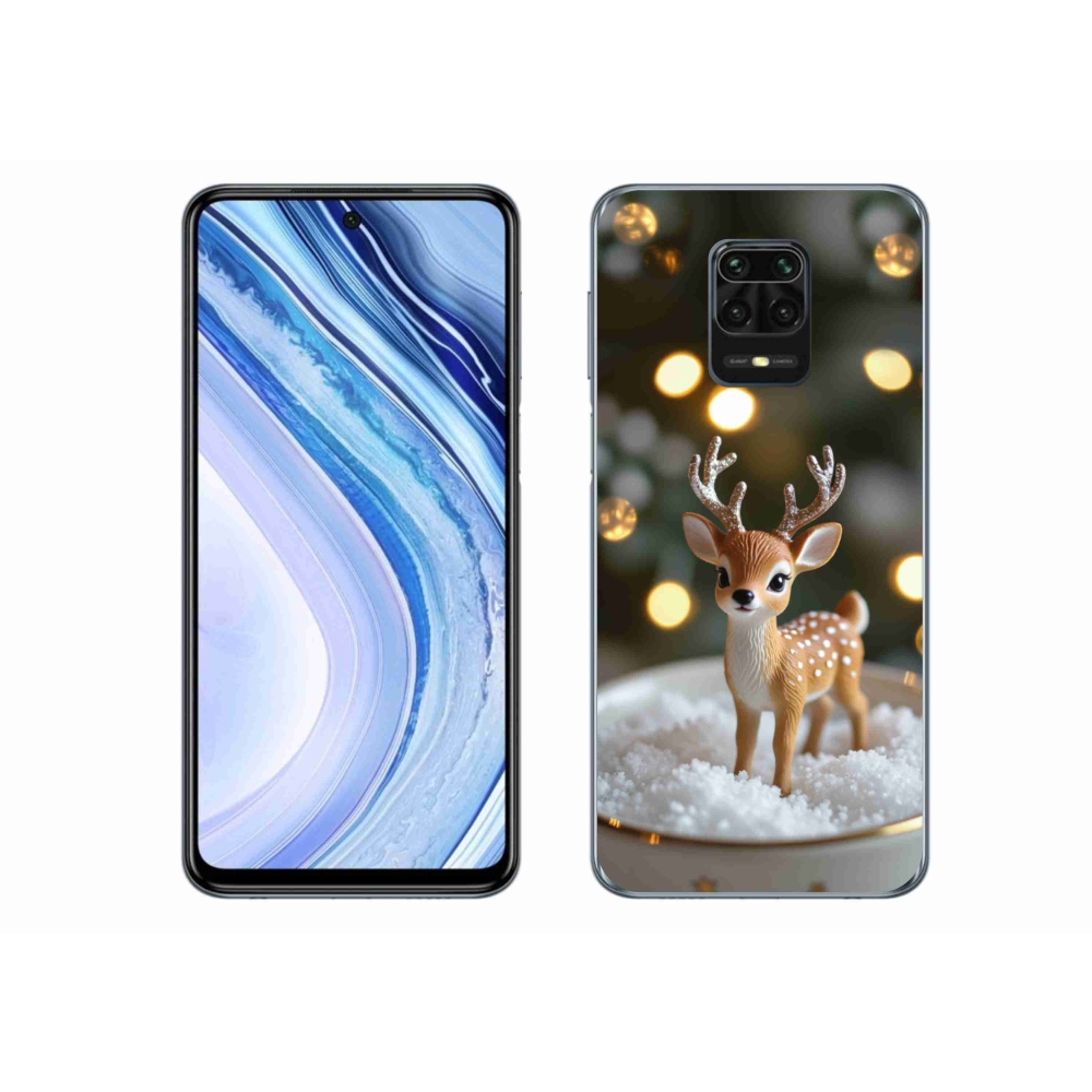 Gelový kryt mmCase na Xiaomi Redmi Note 9 Pro - roztomilý vánoční jelen