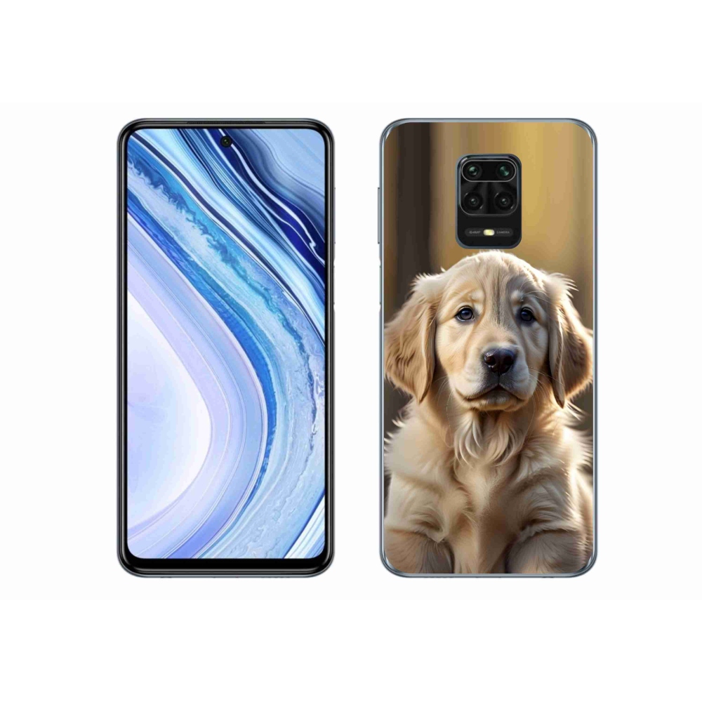 Gelový kryt mmCase na Xiaomi Redmi Note 9 Pro - roztomilý zlatý retrívr