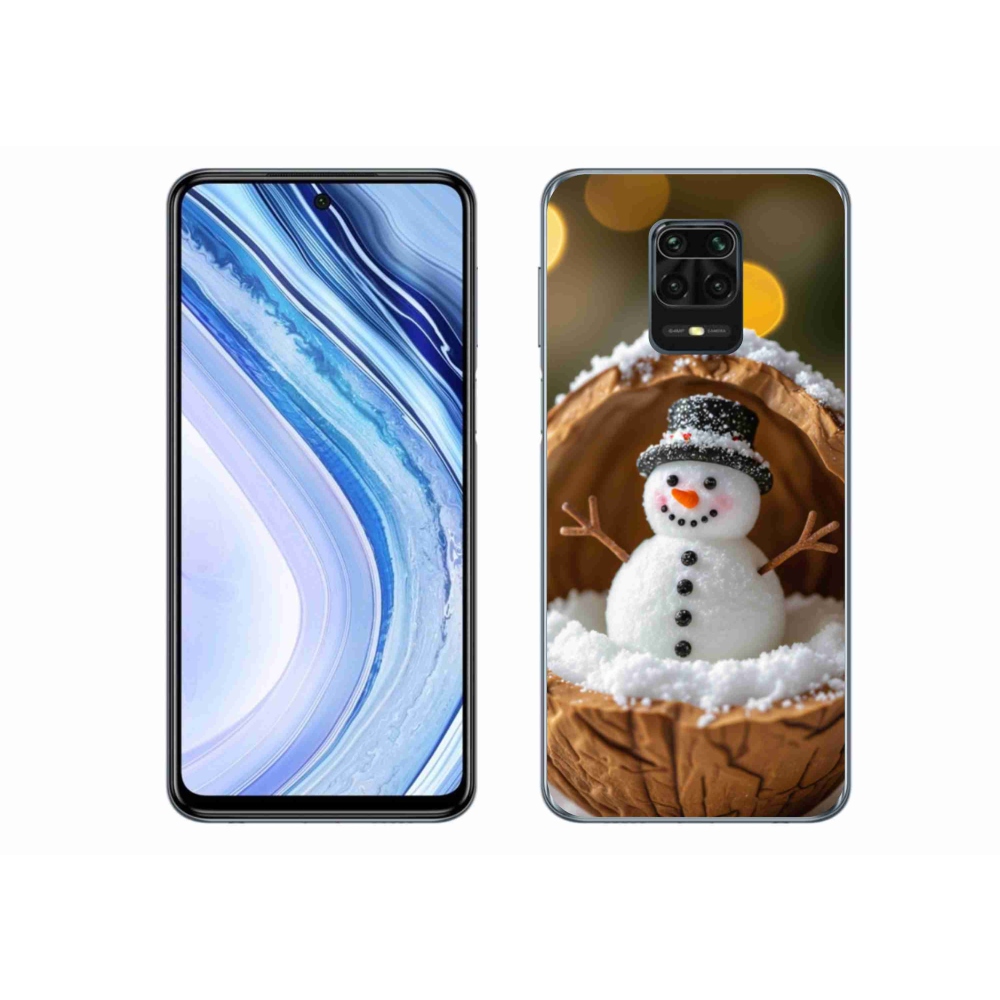 Gelový kryt mmCase na Xiaomi Redmi Note 9 Pro - sněhulák 4