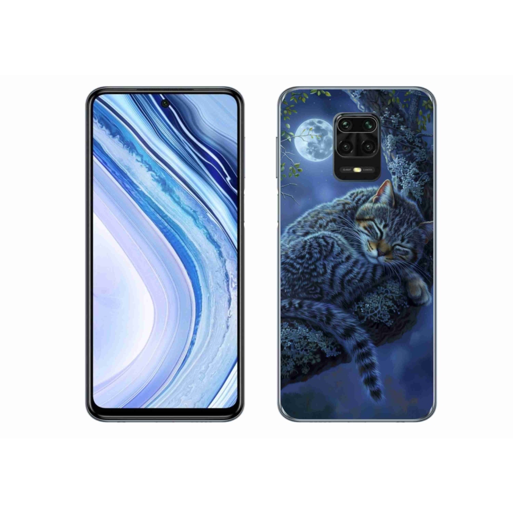 Gelový kryt mmCase na Xiaomi Redmi Note 9 Pro - spící kočka