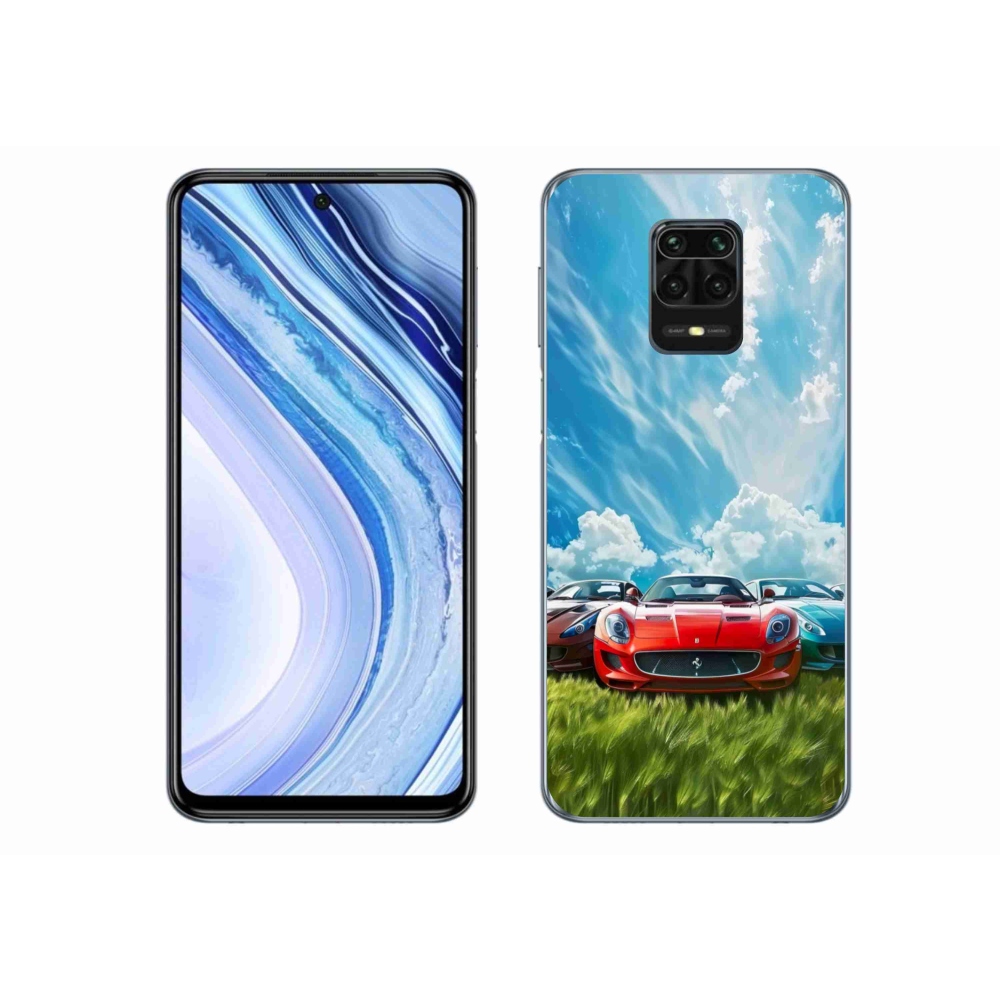 Gelový kryt mmCase na Xiaomi Redmi Note 9 Pro - sportovní vozy