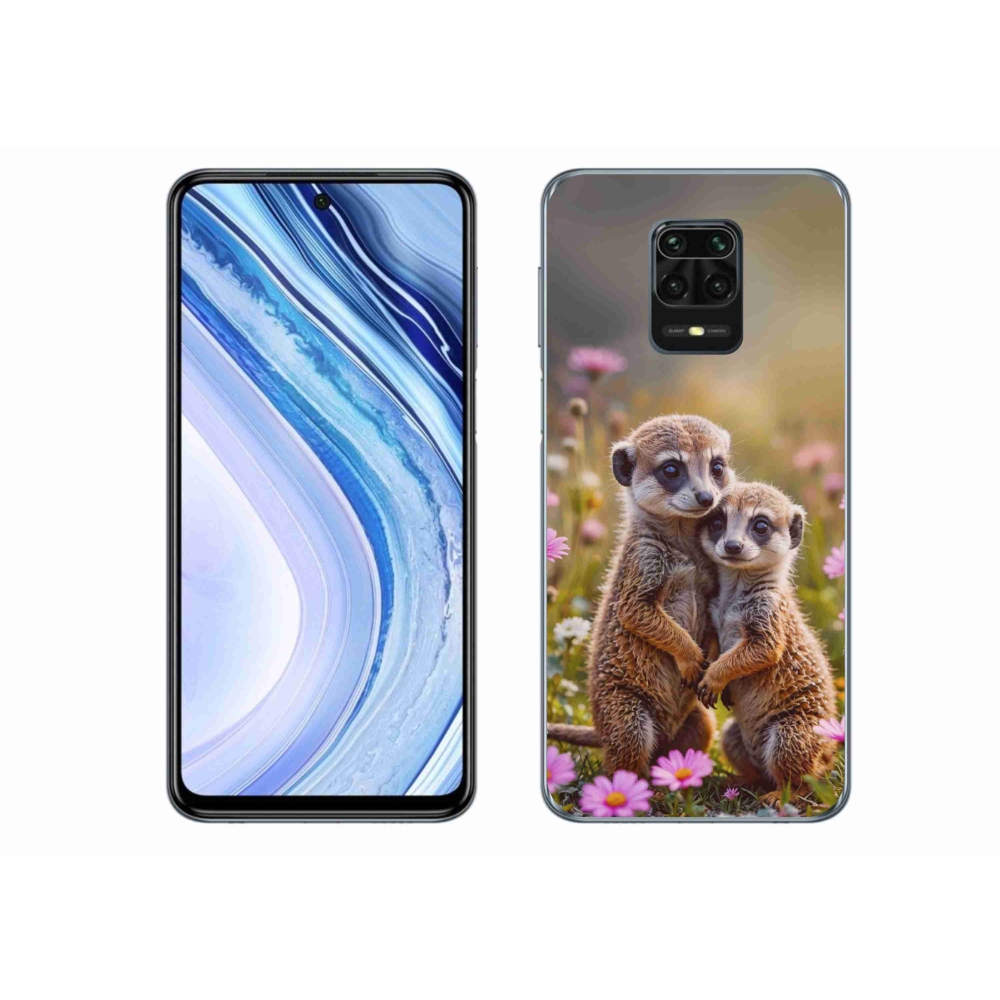 Gelový kryt mmCase na Xiaomi Redmi Note 9 Pro - surikatí duo