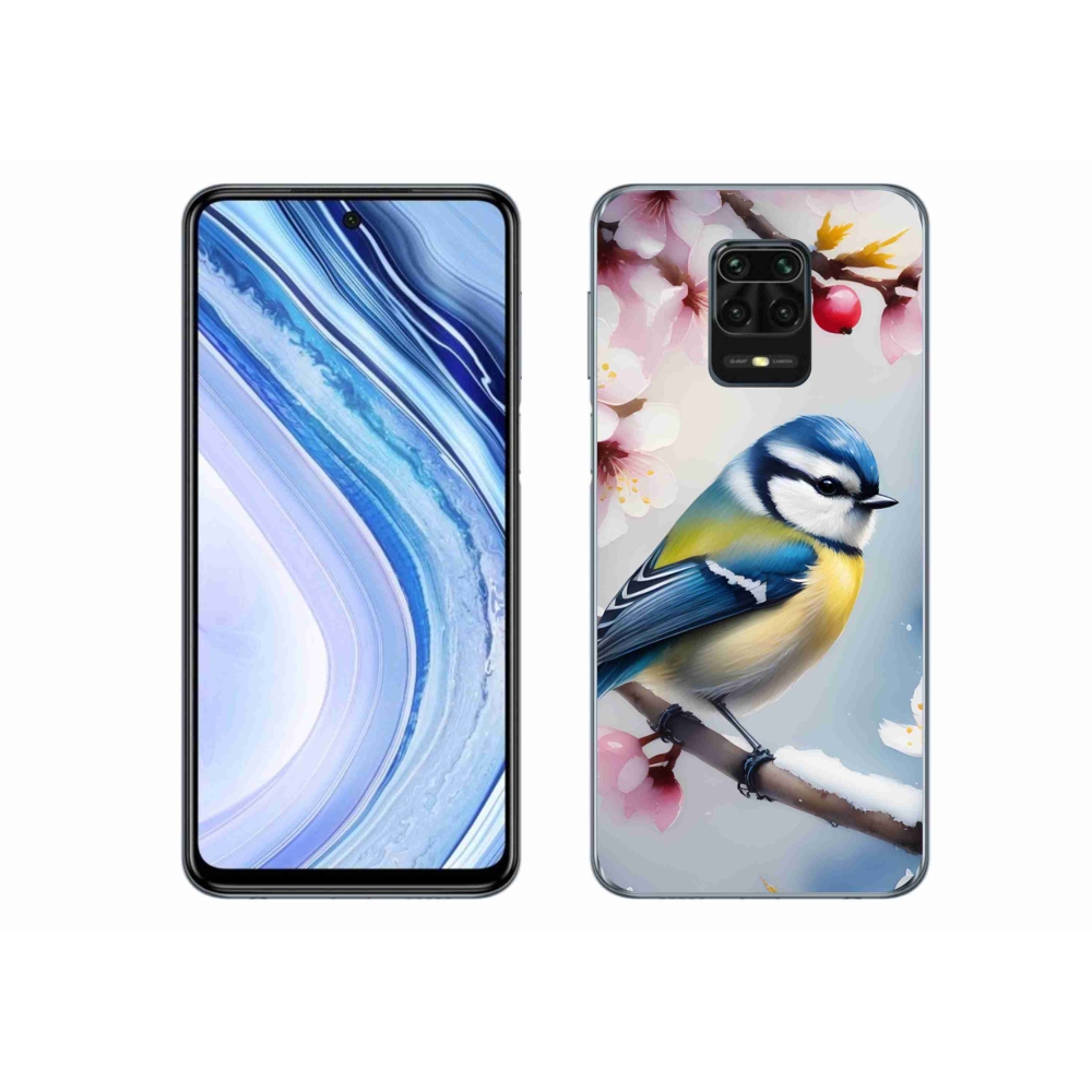 Gelový kryt mmCase na Xiaomi Redmi Note 9 Pro - sýkorka