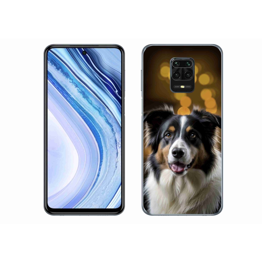 Gelový kryt mmCase na Xiaomi Redmi Note 9 Pro - usměvavý australský ovčák