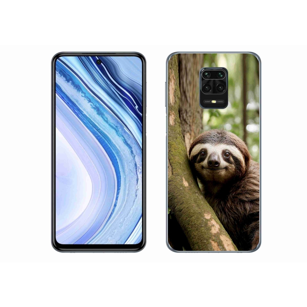 Gelový kryt mmCase na Xiaomi Redmi Note 9 Pro - usměvavý lenochod