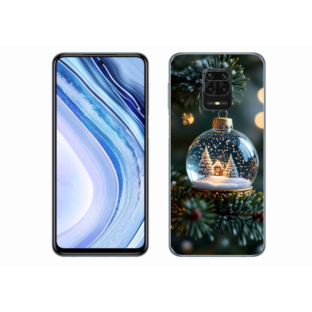 Gelový kryt mmCase na Xiaomi Redmi Note 9 Pro - vánoční koule 2