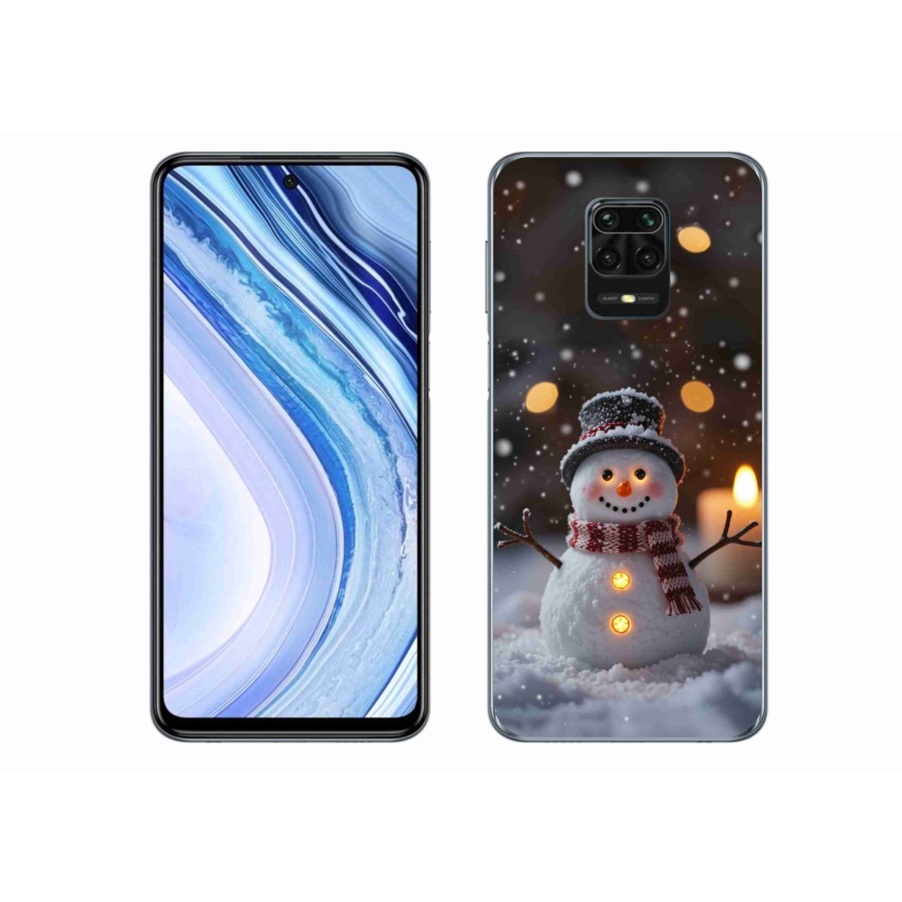 Gelový kryt mmCase na Xiaomi Redmi Note 9 Pro - veselý sněhulák