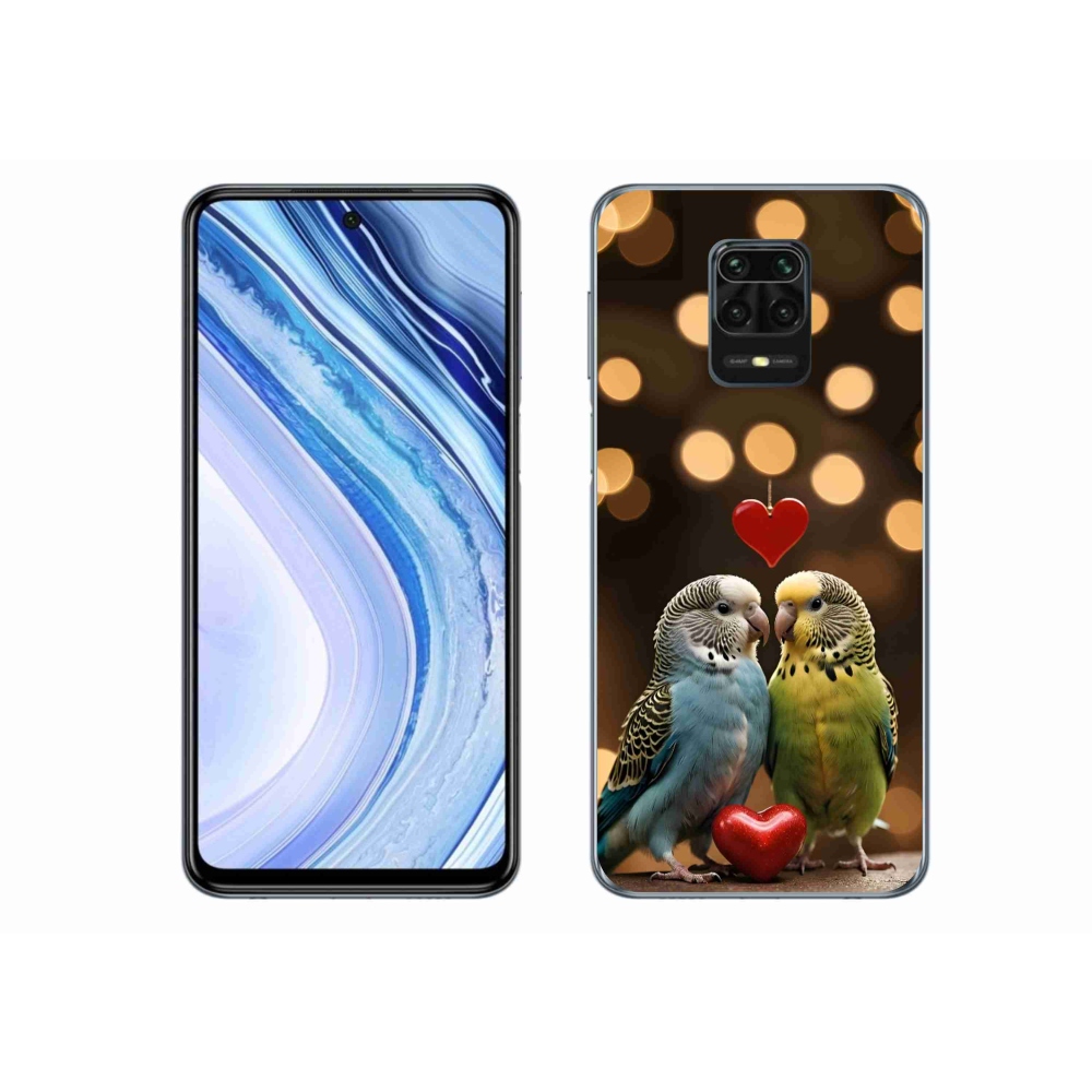 Gelový kryt mmCase na Xiaomi Redmi Note 9 Pro - zamilovaní papoušci