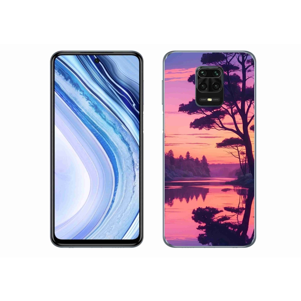 Gelový kryt mmCase na Xiaomi Redmi Note 9 Pro - západ slunce nad jezerem