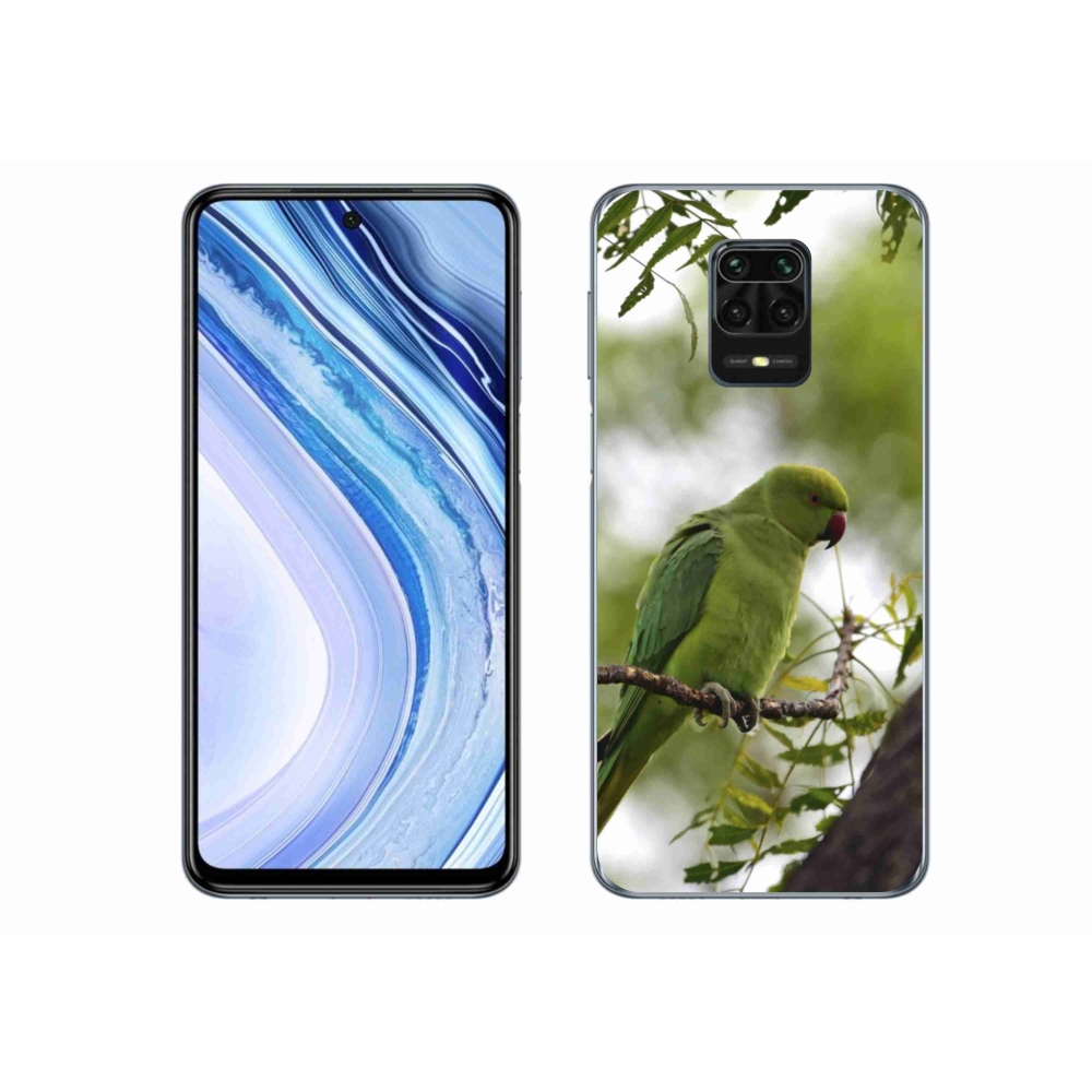 Gelový kryt mmCase na Xiaomi Redmi Note 9 Pro - zelený papoušek
