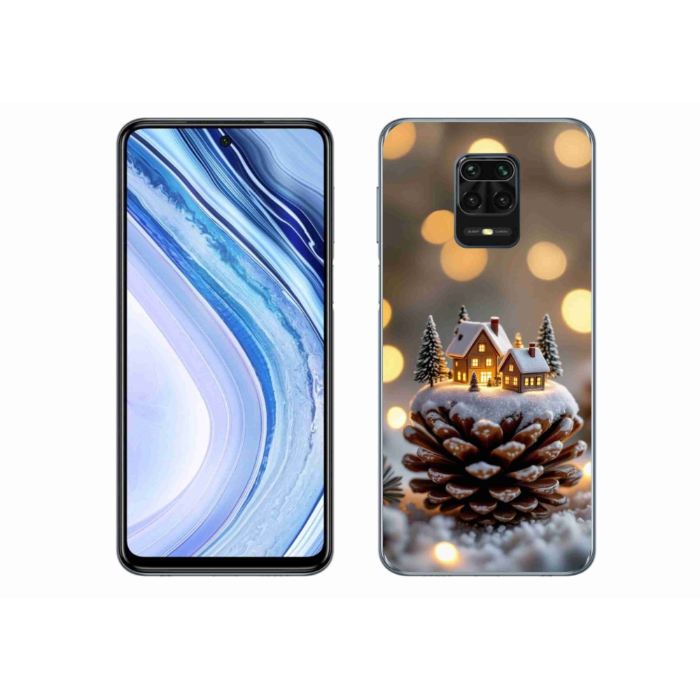 Gelový kryt mmCase na Xiaomi Redmi Note 9 Pro - zimní vesnička