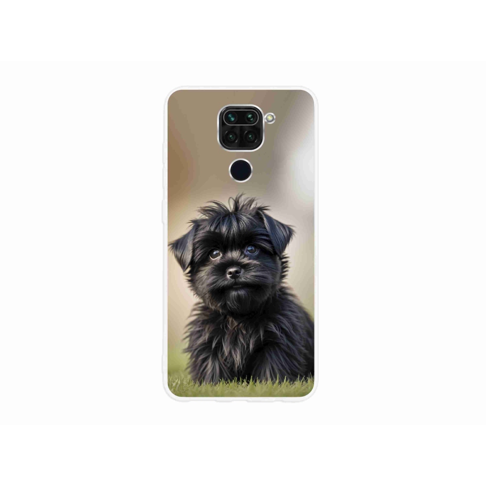 Gelový kryt mmCase na Xiaomi Redmi Note 9 - roztomilý černý pejsek