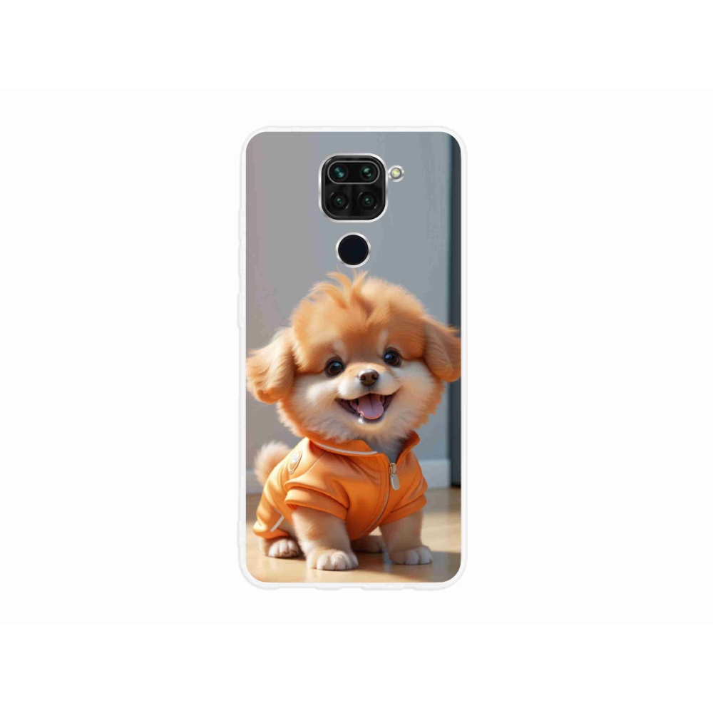 Gelový kryt mmCase na Xiaomi Redmi Note 9 - roztomilý pomeranian v mikině