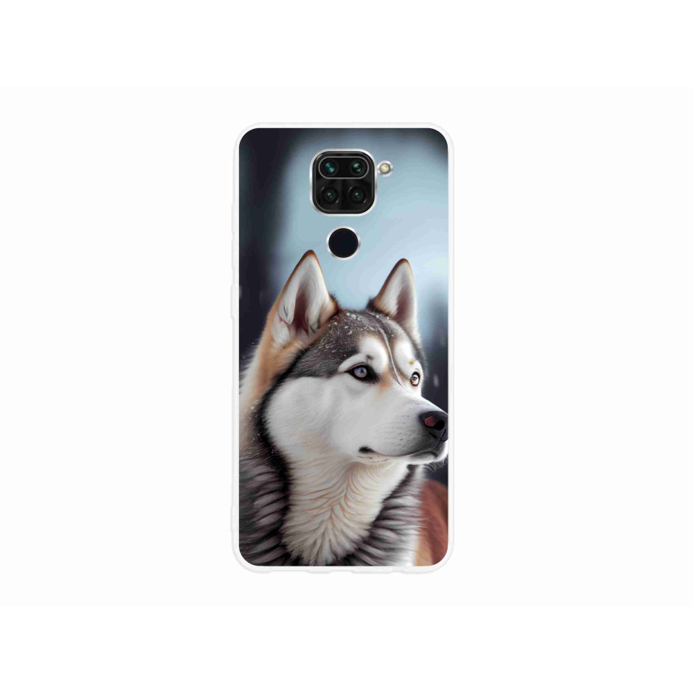 Gelový kryt mmCase na Xiaomi Redmi Note 9 - sibiřský husky