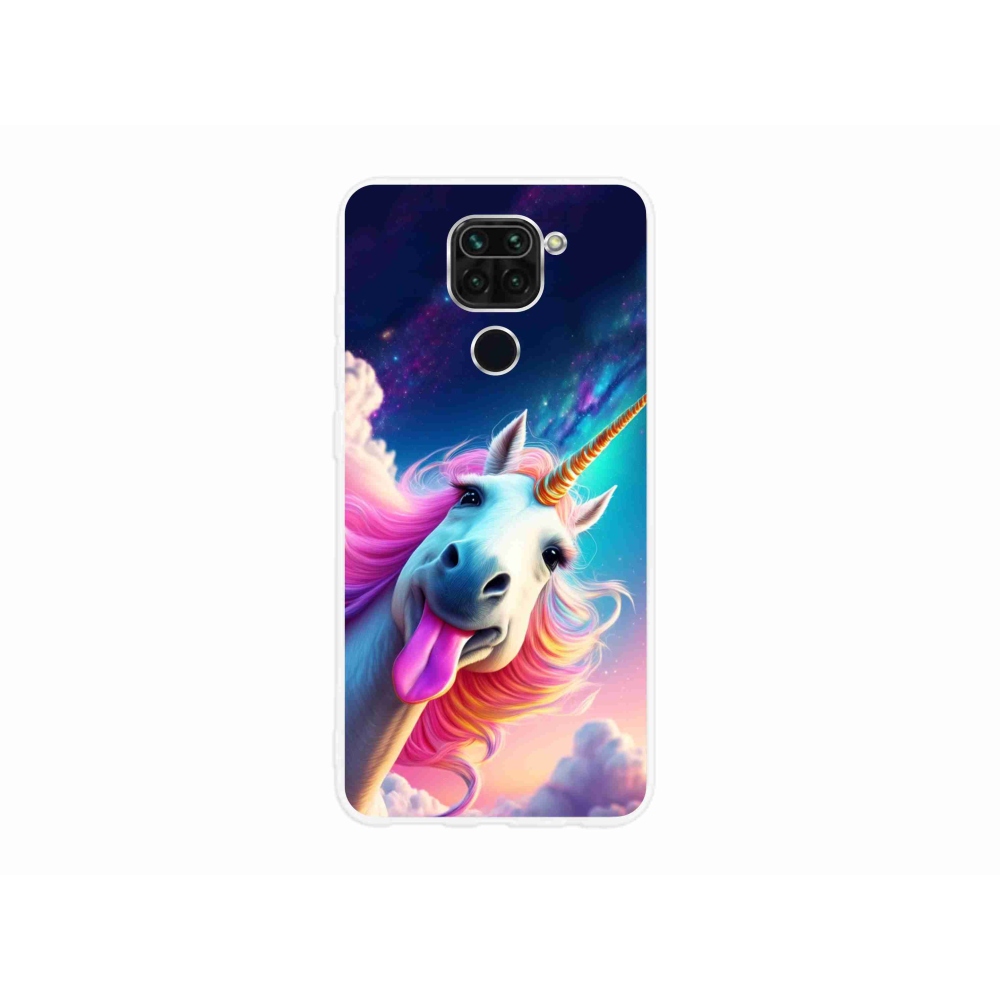 Gelový kryt mmCase na Xiaomi Redmi Note 9 - šílený jednorožec
