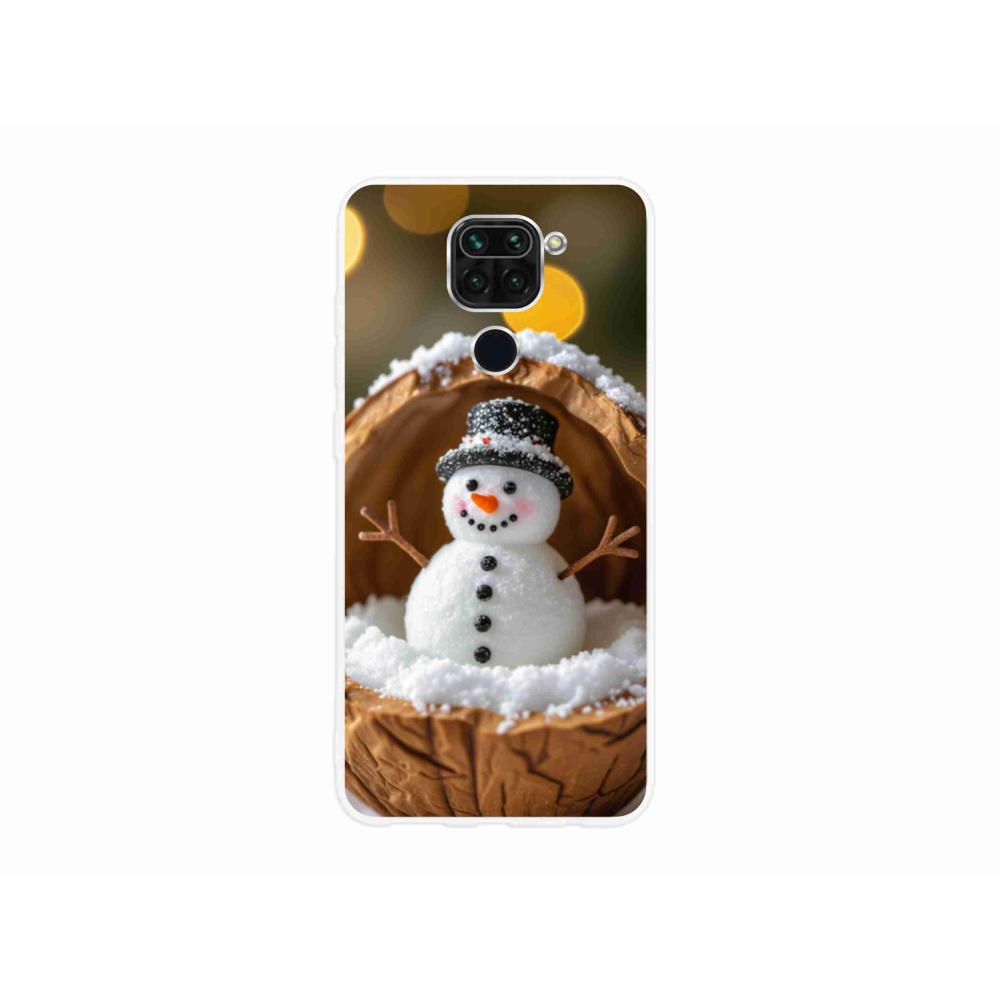 Gelový kryt mmCase na Xiaomi Redmi Note 9 - sněhulák 4
